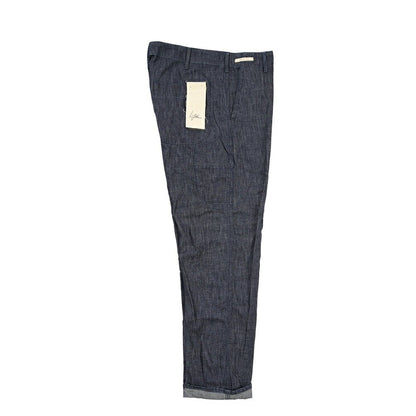 YCHAI “ROBUSTO” コットン100%デニム ペインターパンツ / TAPERED FIT ネイビー(INDIGO) 33 | GUARDAROBA MILANO OFFICIAL STORE