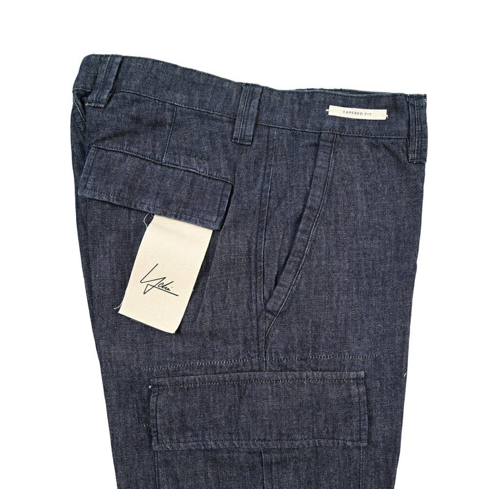YCHAI “ROBUSTO” コットン100%デニム カーゴパンツ / TAPERED FIT ネイビー(INDIGO) 30 | GUARDAROBA MILANO OFFICIAL STORE