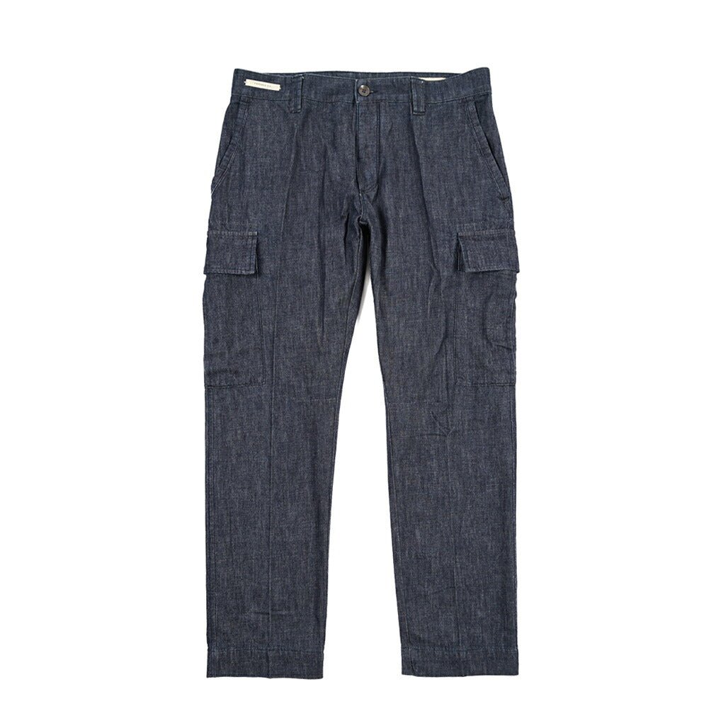 YCHAI “ROBUSTO” コットン100%デニム カーゴパンツ / TAPERED FIT ネイビー(INDIGO) 30 | GUARDAROBA MILANO OFFICIAL STORE
