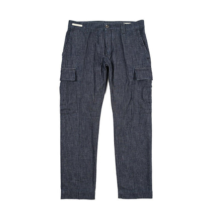 YCHAI “ROBUSTO” コットン100%デニム カーゴパンツ / TAPERED FIT ネイビー(INDIGO) 30 | GUARDAROBA MILANO OFFICIAL STORE