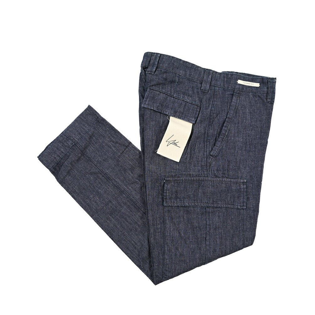 YCHAI “ROBUSTO” コットン100%デニム カーゴパンツ / TAPERED FIT ネイビー(INDIGO) 30 | GUARDAROBA MILANO OFFICIAL STORE