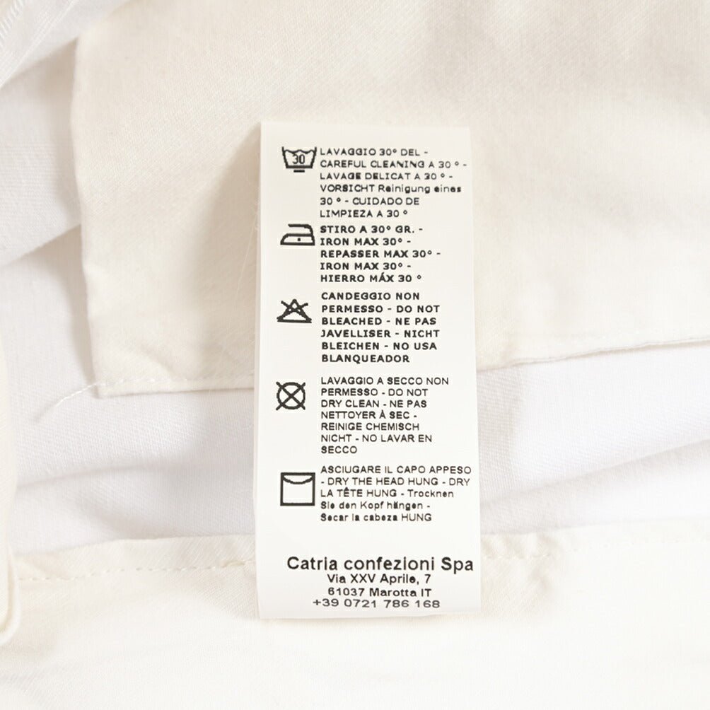 YCHAI “ROBUSTO” ストレッチコットン ノータックチノパンツ ホワイト(BIANCO) 31 | GUARDAROBA MILANO OFFICIAL STORE