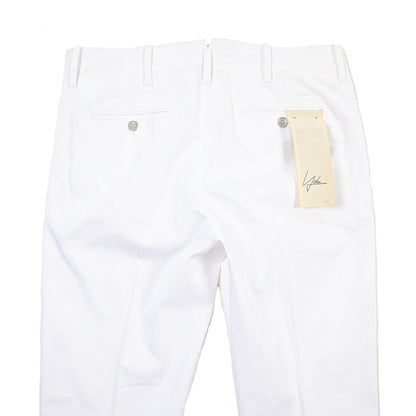 YCHAI “ROBUSTO” ストレッチコットン ノータックチノパンツ ホワイト(BIANCO) 31 | GUARDAROBA MILANO OFFICIAL STORE