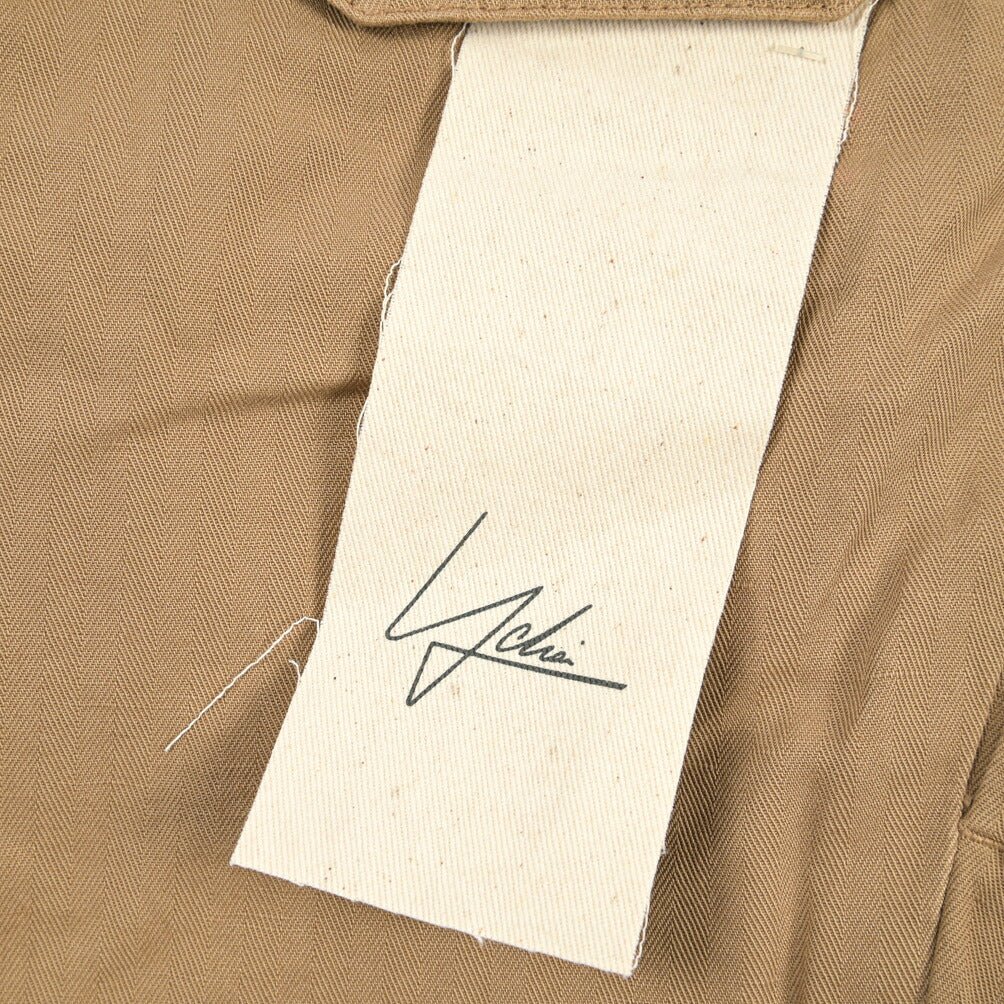 YCHAI “ROBUSTO” リネン混コットン ツータックパンツ ベージュ(NOCE) 29 | GUARDAROBA MILANO OFFICIAL STORE