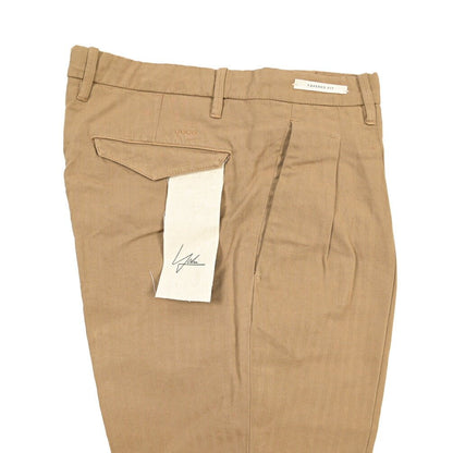 YCHAI “ROBUSTO” リネン混コットン ツータックパンツ ベージュ(NOCE) 29 | GUARDAROBA MILANO OFFICIAL STORE