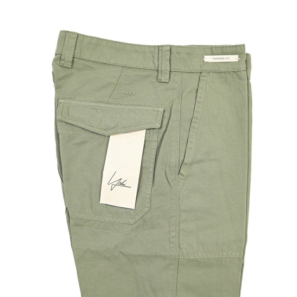 YCHAI “ROBUSTO” リネン混コットン ベイカーパンツ カーキグリーン(VERDE) 31 | GUARDAROBA MILANO OFFICIAL STORE