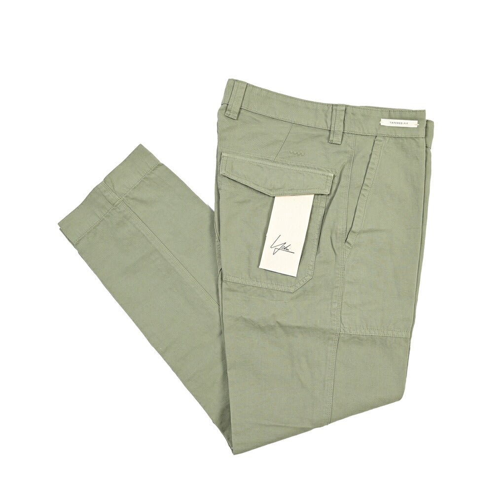YCHAI “ROBUSTO” リネン混コットン ベイカーパンツ カーキグリーン(VERDE) 31 | GUARDAROBA MILANO OFFICIAL STORE