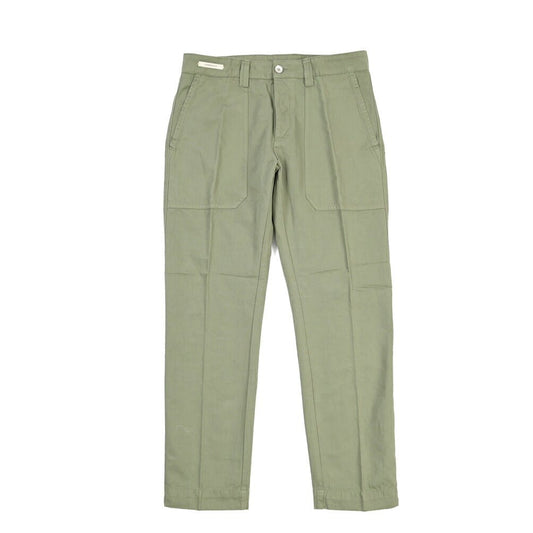 YCHAI “ROBUSTO” リネン混コットン ベイカーパンツ カーキグリーン(VERDE) 31 | GUARDAROBA MILANO OFFICIAL STORE