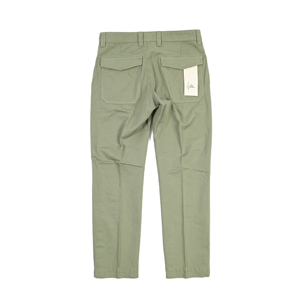 YCHAI “ROBUSTO” リネン混コットン ベイカーパンツ カーキグリーン(VERDE) 31 | GUARDAROBA MILANO OFFICIAL STORE