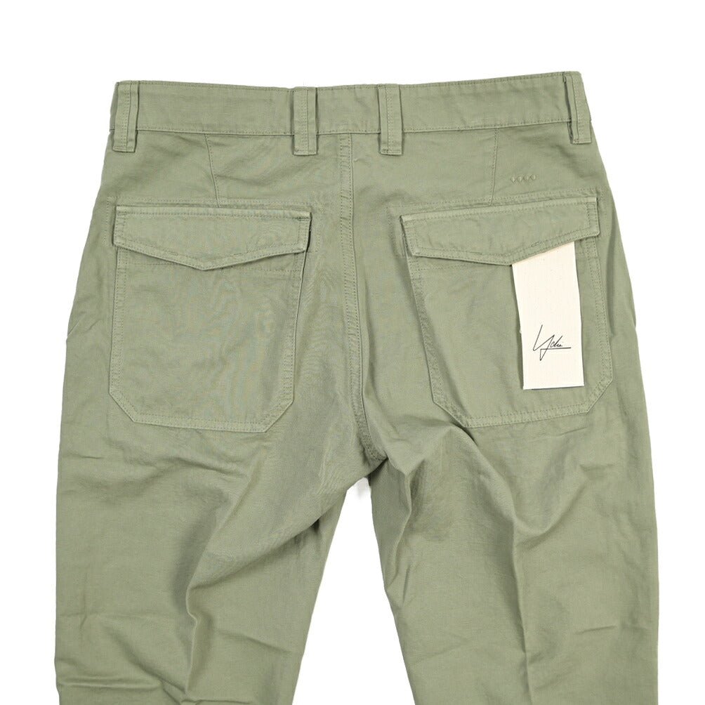 YCHAI “ROBUSTO” リネン混コットン ベイカーパンツ カーキグリーン(VERDE) 31 | GUARDAROBA MILANO OFFICIAL STORE
