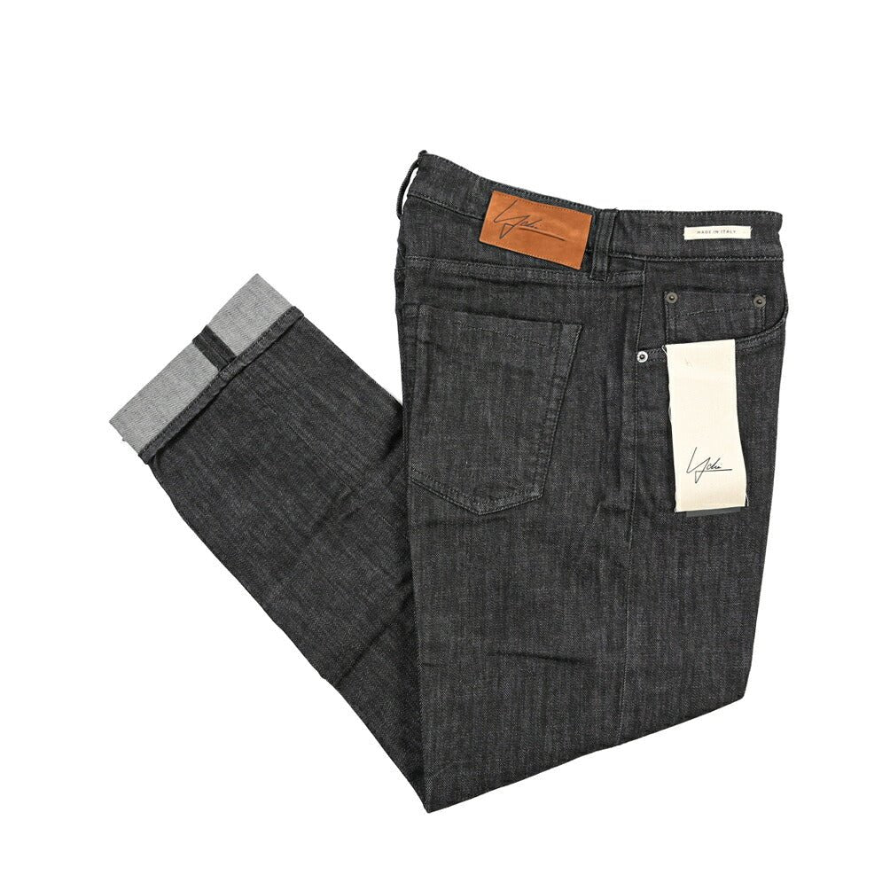 YCHAI “ROBUSTO” ストレッチデニム 5ポケットジーンズ / TAPERED FIT ブラック(NERO) 32 | GUARDAROBA MILANO OFFICIAL STORE