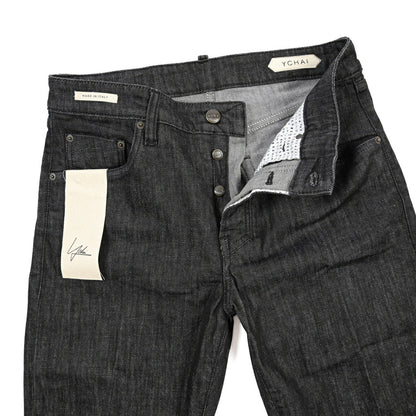 YCHAI “ROBUSTO” ストレッチデニム 5ポケットジーンズ / TAPERED FIT ブラック(NERO) 32 | GUARDAROBA MILANO OFFICIAL STORE