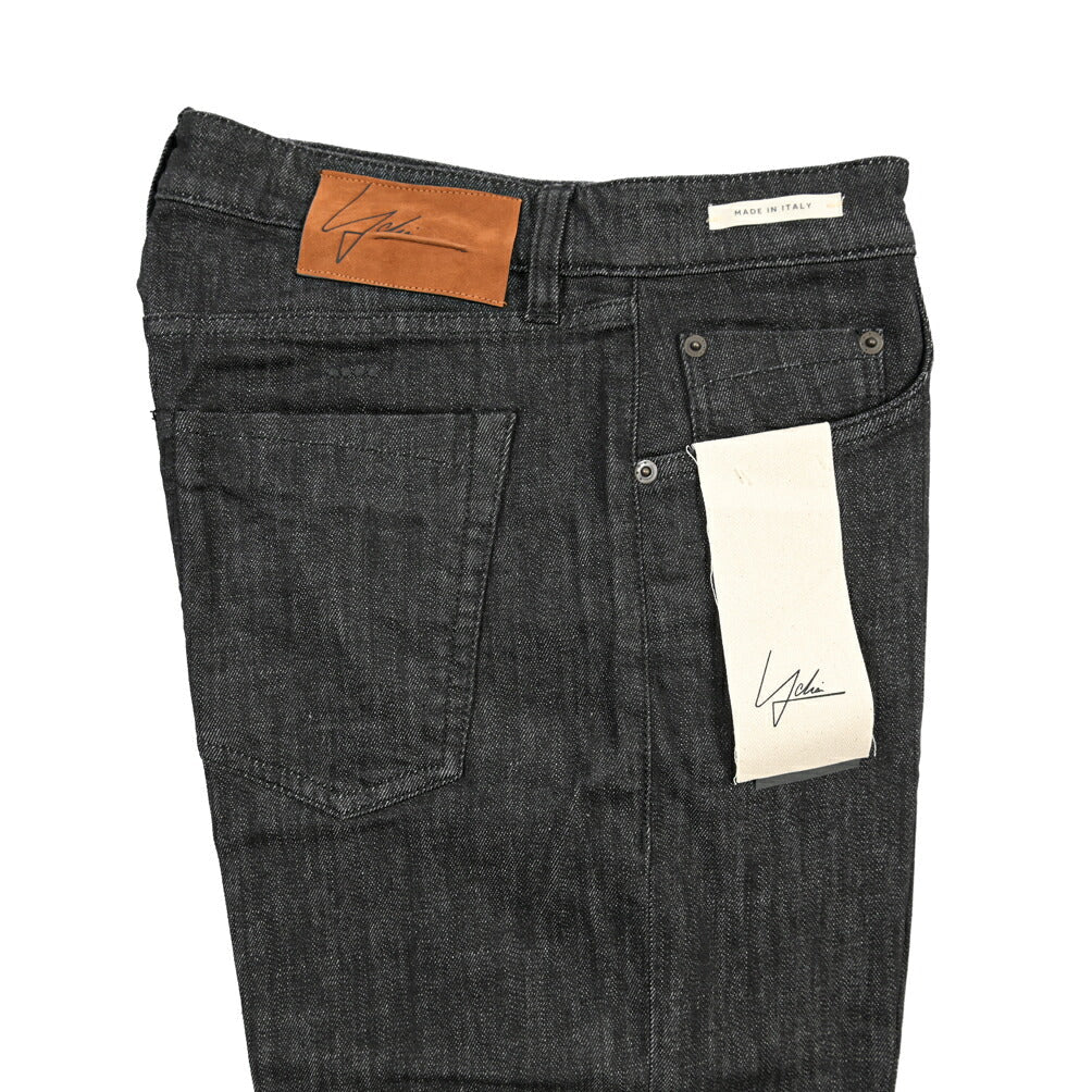 YCHAI “ROBUSTO” ストレッチデニム 5ポケットジーンズ / TAPERED FIT ブラック(NERO) 32 | GUARDAROBA MILANO OFFICIAL STORE