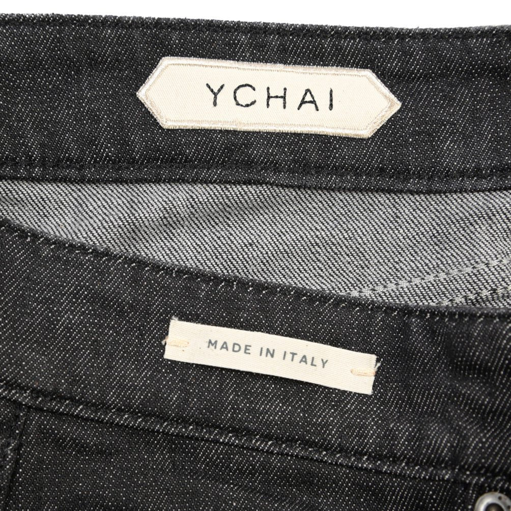 YCHAI “ROBUSTO” ストレッチデニム 5ポケットジーンズ / TAPERED FIT ブラック(NERO) 32 | GUARDAROBA MILANO OFFICIAL STORE