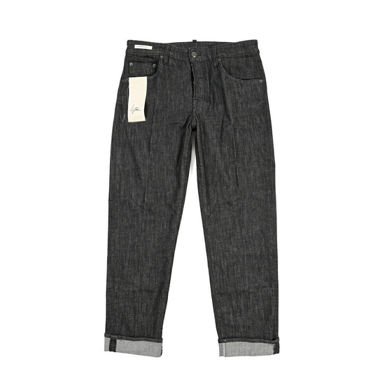 YCHAI “ROBUSTO” ストレッチデニム 5ポケットジーンズ / TAPERED FIT ブラック(NERO) 32 | GUARDAROBA MILANO OFFICIAL STORE