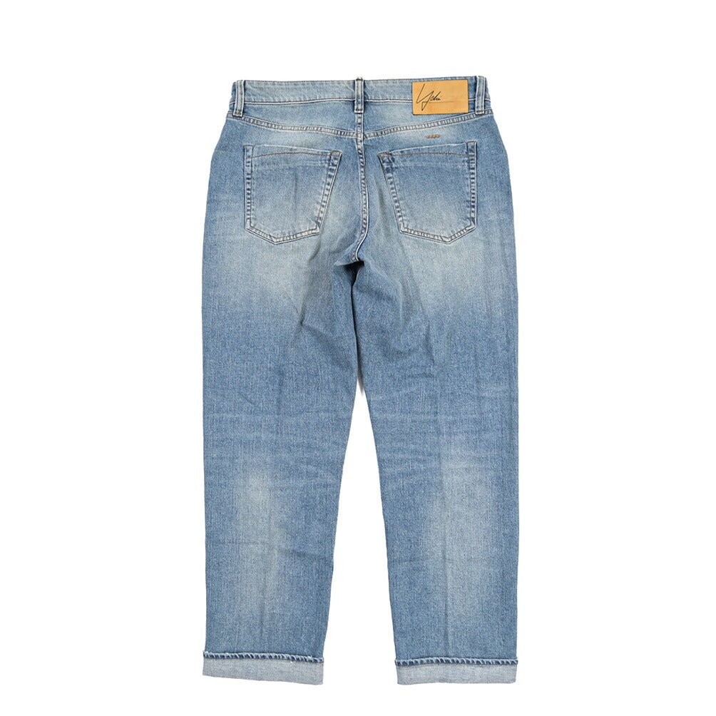 YCHAI “ROBUSTO” ストレッチデニム 5ポケットジーンズ / TAPERED FIT ライトブルー(BLU) 32 | GUARDAROBA MILANO OFFICIAL STORE