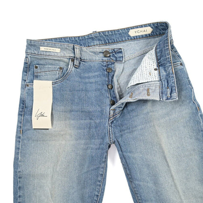 YCHAI “ROBUSTO” ストレッチデニム 5ポケットジーンズ / TAPERED FIT ライトブルー(BLU) 32 | GUARDAROBA MILANO OFFICIAL STORE