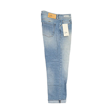YCHAI “ROBUSTO” ストレッチデニム 5ポケットジーンズ / TAPERED FIT ライトブルー(BLU) 32 | GUARDAROBA MILANO OFFICIAL STORE