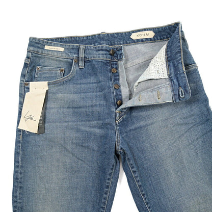 YCHAI “ROBUSTO” ストレッチデニム 5ポケットジーンズ / TAPERED FIT ブルー(BLU) 33 | GUARDAROBA MILANO OFFICIAL STORE