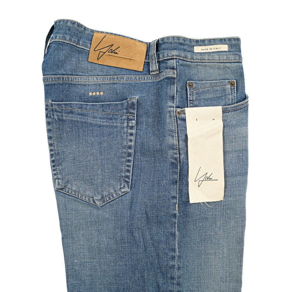YCHAI “ROBUSTO” ストレッチデニム 5ポケットジーンズ / TAPERED FIT ブルー(BLU) 33 | GUARDAROBA MILANO OFFICIAL STORE