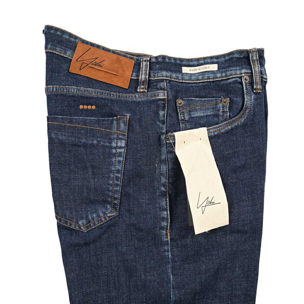 YCHAI “ROBUSTO” ストレッチデニム 5ポケットジーンズ / TAPERED FIT ネイビー(BLU) 33 | GUARDAROBA MILANO OFFICIAL STORE