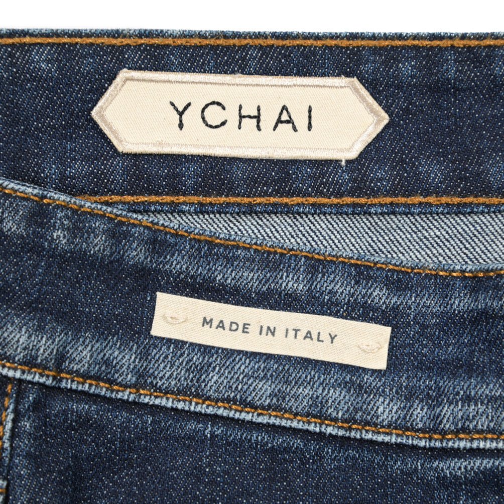 YCHAI “ROBUSTO” ストレッチデニム 5ポケットジーンズ / TAPERED FIT ネイビー(BLU) 33 | GUARDAROBA MILANO OFFICIAL STORE