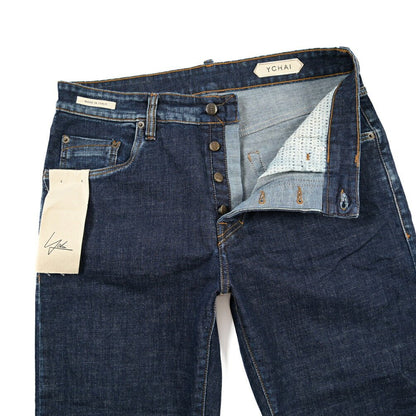 YCHAI “ROBUSTO” ストレッチデニム 5ポケットジーンズ / TAPERED FIT ネイビー(BLU) 33 | GUARDAROBA MILANO OFFICIAL STORE