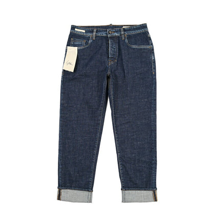 YCHAI “ROBUSTO” ストレッチデニム 5ポケットジーンズ / TAPERED FIT ネイビー(BLU) 33 | GUARDAROBA MILANO OFFICIAL STORE