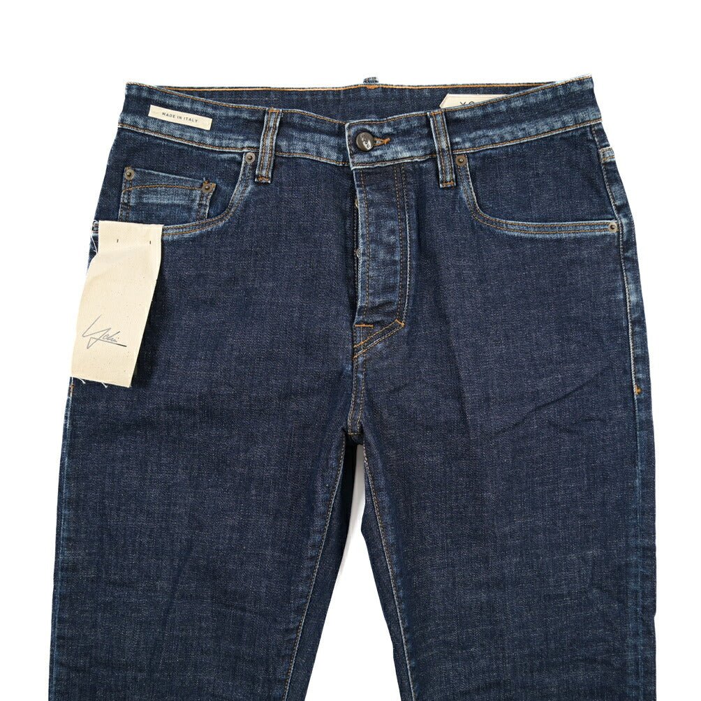YCHAI “ROBUSTO” ストレッチデニム 5ポケットジーンズ / TAPERED FIT ネイビー(BLU) 33 | GUARDAROBA MILANO OFFICIAL STORE