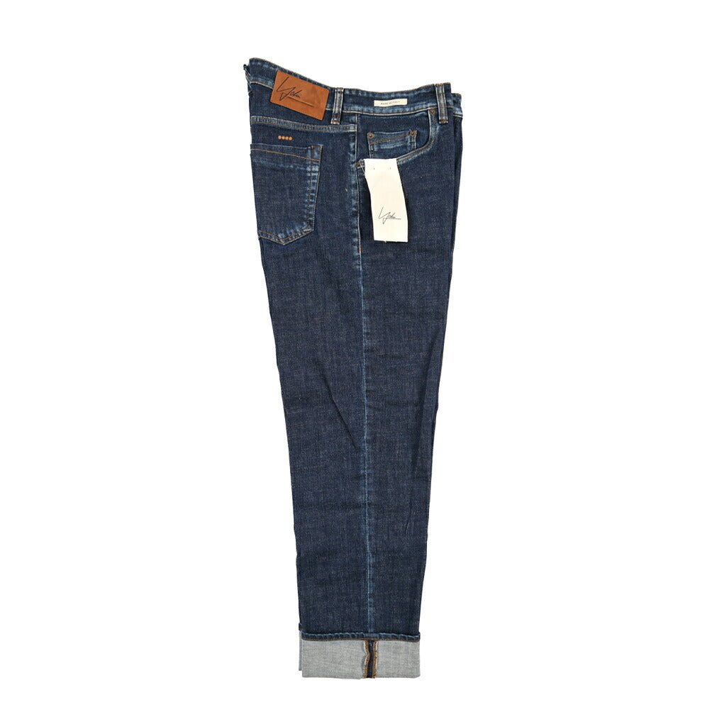 YCHAI “ROBUSTO” ストレッチデニム 5ポケットジーンズ / TAPERED FIT ネイビー(BLU) 33 | GUARDAROBA MILANO OFFICIAL STORE