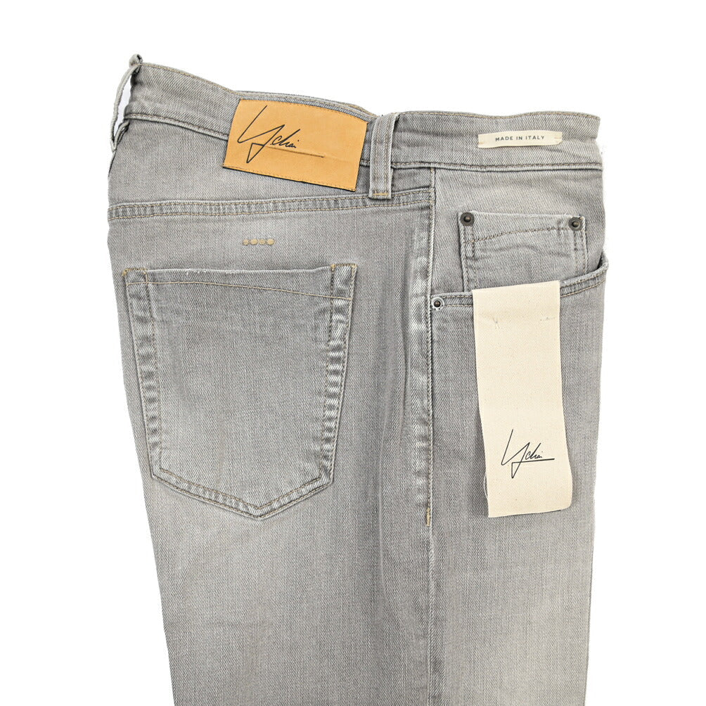YCHAI “ROBUSTO” ストレッチデニム 5ポケットジーンズ / TAPERED FIT グレー(NERO) 30 | GUARDAROBA MILANO OFFICIAL STORE