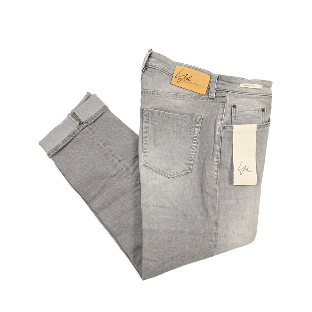 YCHAI “ROBUSTO” ストレッチデニム 5ポケットジーンズ / TAPERED FIT グレー(NERO) 30 | GUARDAROBA MILANO OFFICIAL STORE