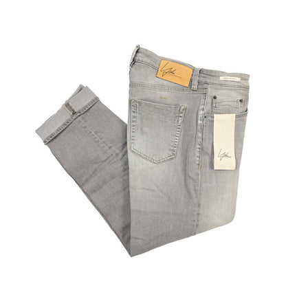 YCHAI “ROBUSTO” ストレッチデニム 5ポケットジーンズ / TAPERED FIT グレー(NERO) 30 | GUARDAROBA MILANO OFFICIAL STORE