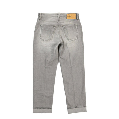 YCHAI “ROBUSTO” ストレッチデニム 5ポケットジーンズ / TAPERED FIT グレー(NERO) 30 | GUARDAROBA MILANO OFFICIAL STORE