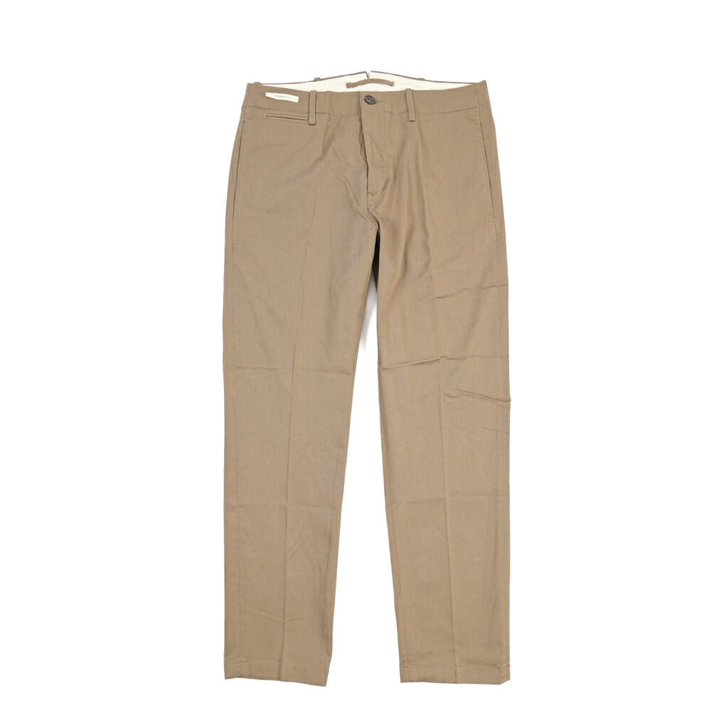 YCHAI “ROBUSTO” ストレッチコットン ノータックチノパンツ / TAPERED FIT グレージュ(NOCE) 30 | GUARDAROBA MILANO OFFICIAL STORE