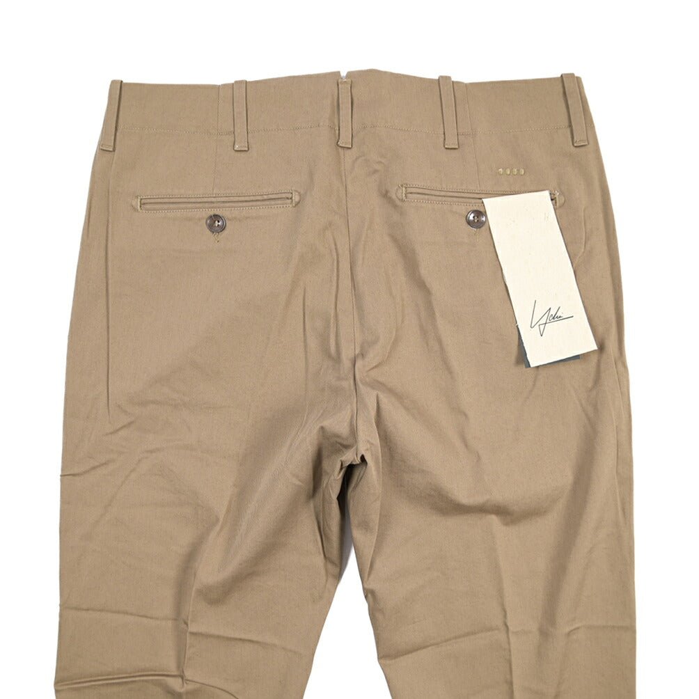 YCHAI “ROBUSTO” ストレッチコットン ノータックチノパンツ / TAPERED FIT グレージュ(NOCE) 30 | GUARDAROBA MILANO OFFICIAL STORE