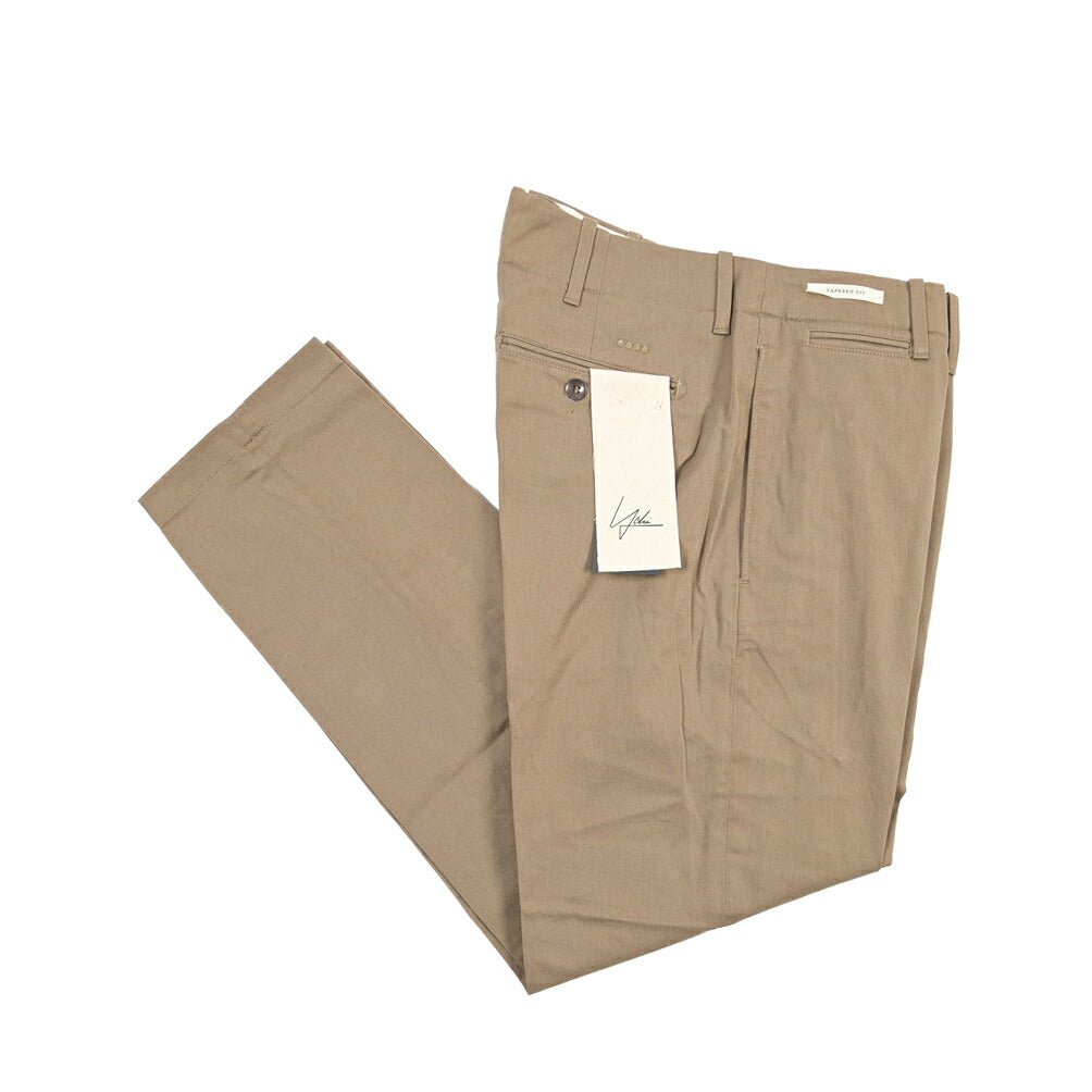 YCHAI “ROBUSTO” ストレッチコットン ノータックチノパンツ / TAPERED FIT グレージュ(NOCE) 30 | GUARDAROBA MILANO OFFICIAL STORE