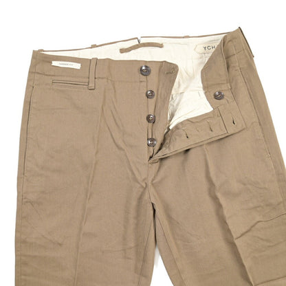 YCHAI “ROBUSTO” ストレッチコットン ノータックチノパンツ / TAPERED FIT グレージュ(NOCE) 30 | GUARDAROBA MILANO OFFICIAL STORE
