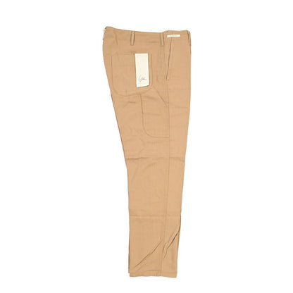 YCHAI “ROBUSTO” リネン混コットン ノータックパンツ / TAPERED FIT ベージュ(NOCE) 33 | GUARDAROBA MILANO OFFICIAL STORE
