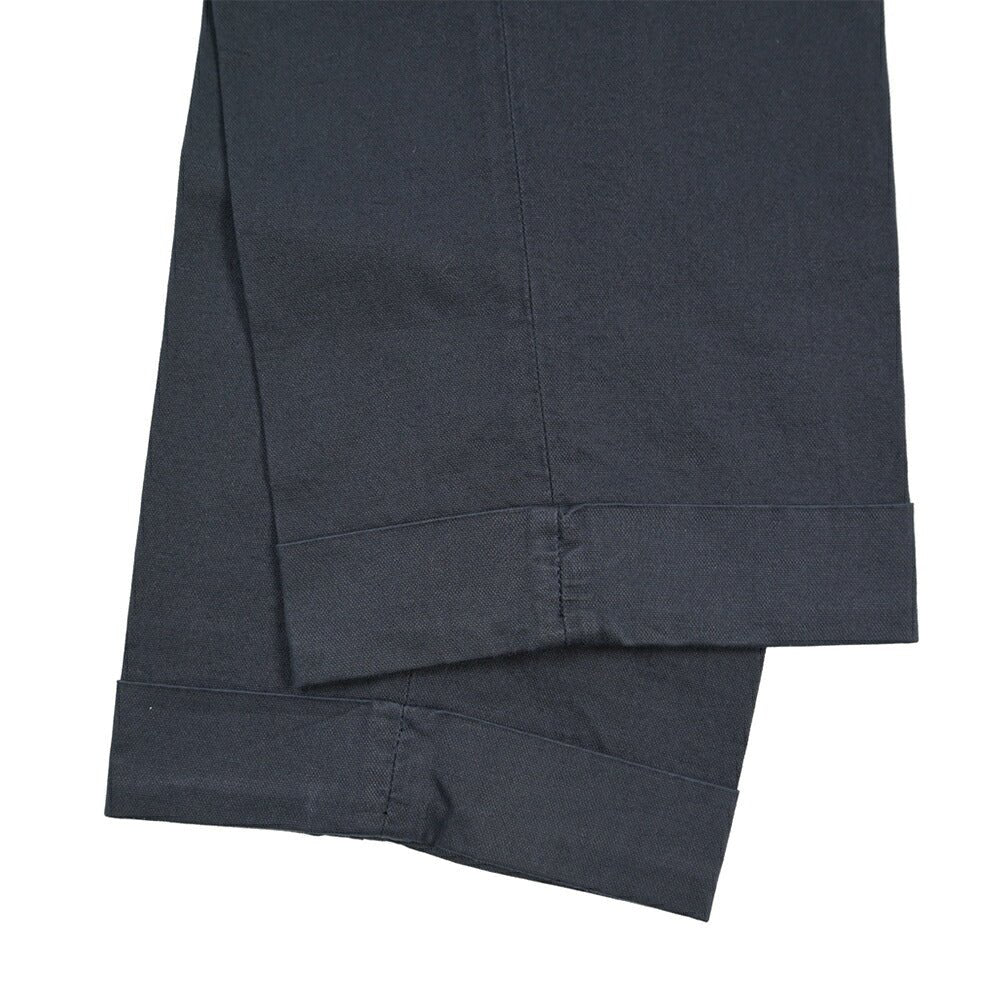 YCHAI “ROBUSTO” リネン混コットン ツータックストレッチパンツ / TAPERED FIT ネイビー(BLU) 30 | GUARDAROBA MILANO OFFICIAL STORE