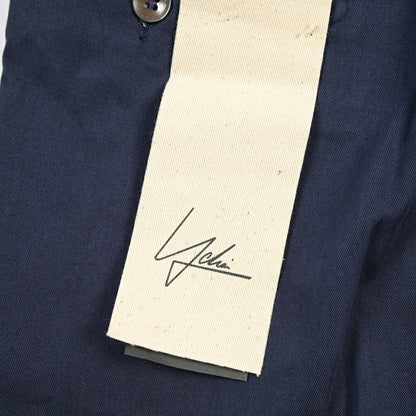 YCHAI “ROBUSTO” ストレッチコットン ノータックチノパンツ / TAPERED FIT ネイビー(BLU FRANCIA) 30 | GUARDAROBA MILANO OFFICIAL STORE