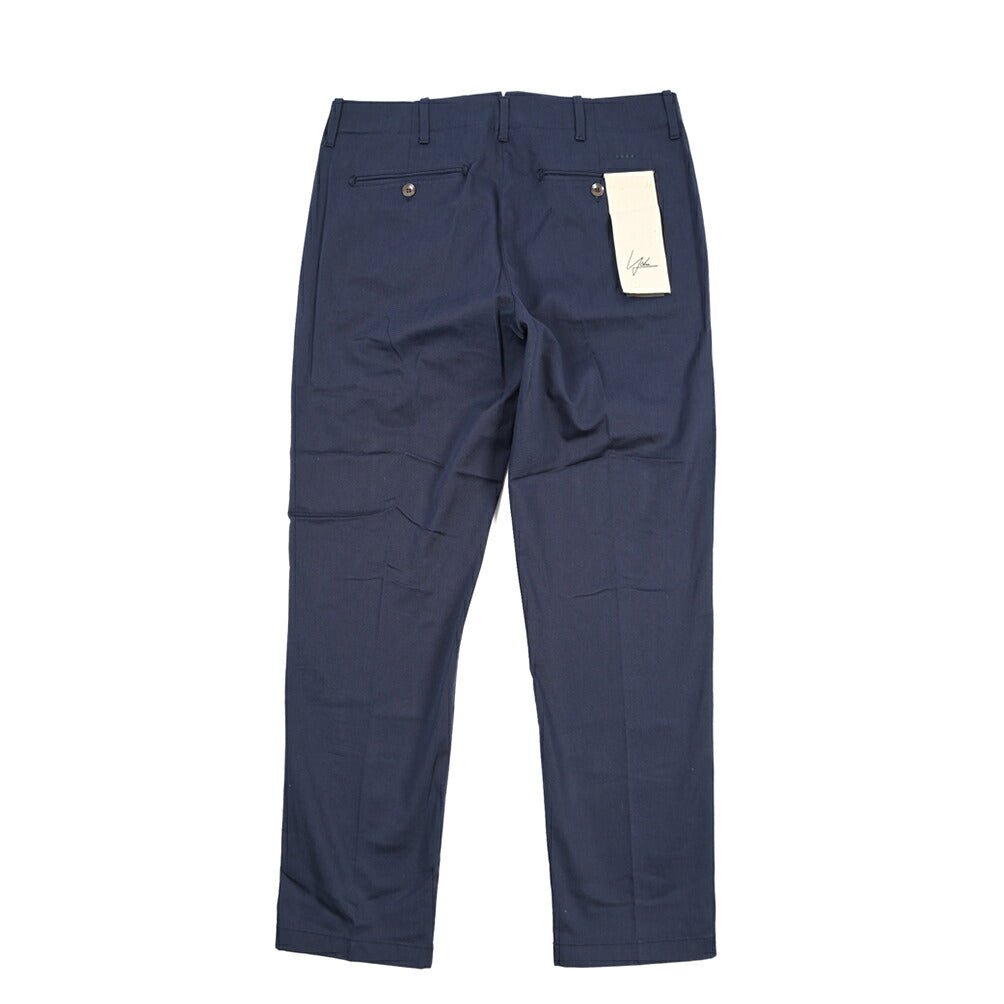 YCHAI “ROBUSTO” ストレッチコットン ノータックチノパンツ / TAPERED FIT ネイビー(BLU FRANCIA) 30 | GUARDAROBA MILANO OFFICIAL STORE