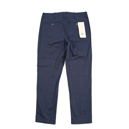 YCHAI “ROBUSTO” ストレッチコットン ノータックチノパンツ / TAPERED FIT ネイビー(BLU FRANCIA) 30 | GUARDAROBA MILANO OFFICIAL STORE