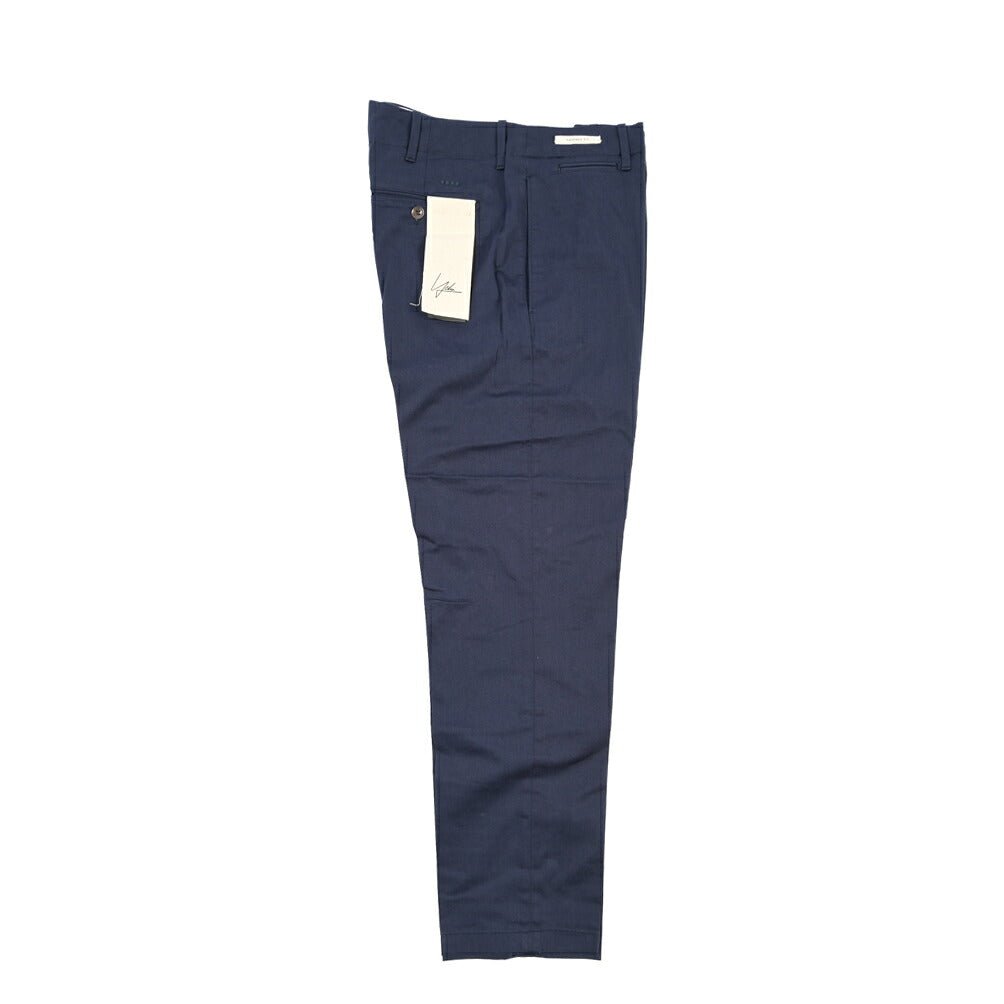 YCHAI “ROBUSTO” ストレッチコットン ノータックチノパンツ / TAPERED FIT ネイビー(BLU FRANCIA) 30 | GUARDAROBA MILANO OFFICIAL STORE