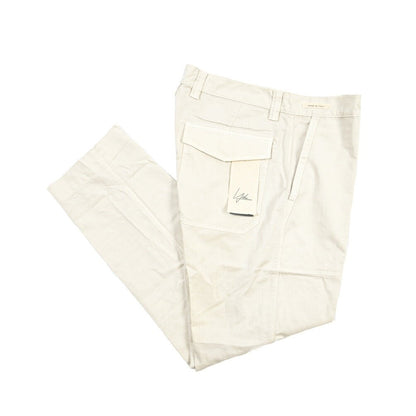 YCHAI “ROBUSTO” リネン混コットン ベイカーパンツ / TAPERED FIT ライトグレー(STUCCO) 33 | GUARDAROBA MILANO OFFICIAL STORE