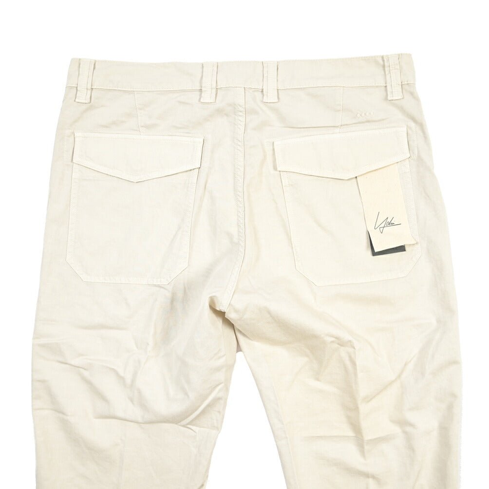 YCHAI “ROBUSTO” リネン混コットン ベイカーパンツ / TAPERED FIT ライトグレー(STUCCO) 33 | GUARDAROBA MILANO OFFICIAL STORE