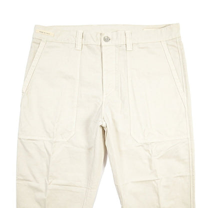 YCHAI “ROBUSTO” リネン混コットン ベイカーパンツ / TAPERED FIT ライトグレー(STUCCO) 33 | GUARDAROBA MILANO OFFICIAL STORE