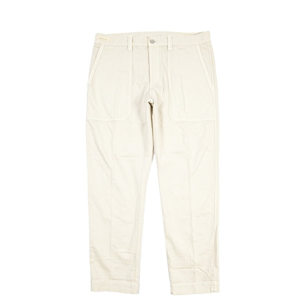 YCHAI “ROBUSTO” リネン混コットン ベイカーパンツ / TAPERED FIT ライトグレー(STUCCO) 33 | GUARDAROBA MILANO OFFICIAL STORE