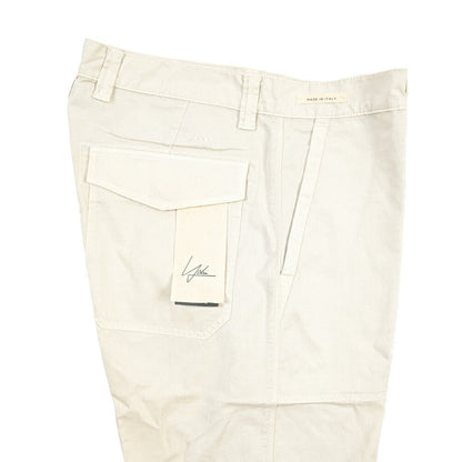 YCHAI “ROBUSTO” リネン混コットン ベイカーパンツ / TAPERED FIT ライトグレー(STUCCO) 33 | GUARDAROBA MILANO OFFICIAL STORE
