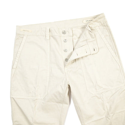 YCHAI “ROBUSTO” リネン混コットン ベイカーパンツ / TAPERED FIT ライトグレー(STUCCO) 33 | GUARDAROBA MILANO OFFICIAL STORE